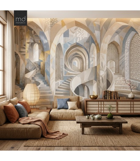 Бесшовные обои Арки и лестницы 3Д (арт. arc09), Mondeco